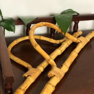 Bamboo Rattan Purse Handles - Natural Honey Yellow